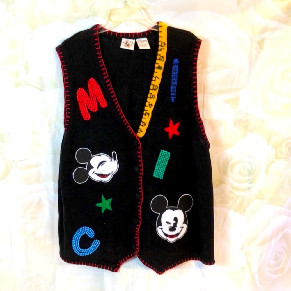 Mickey & Co. Beaded Knit Vest Size 2X (Extremely Rare)